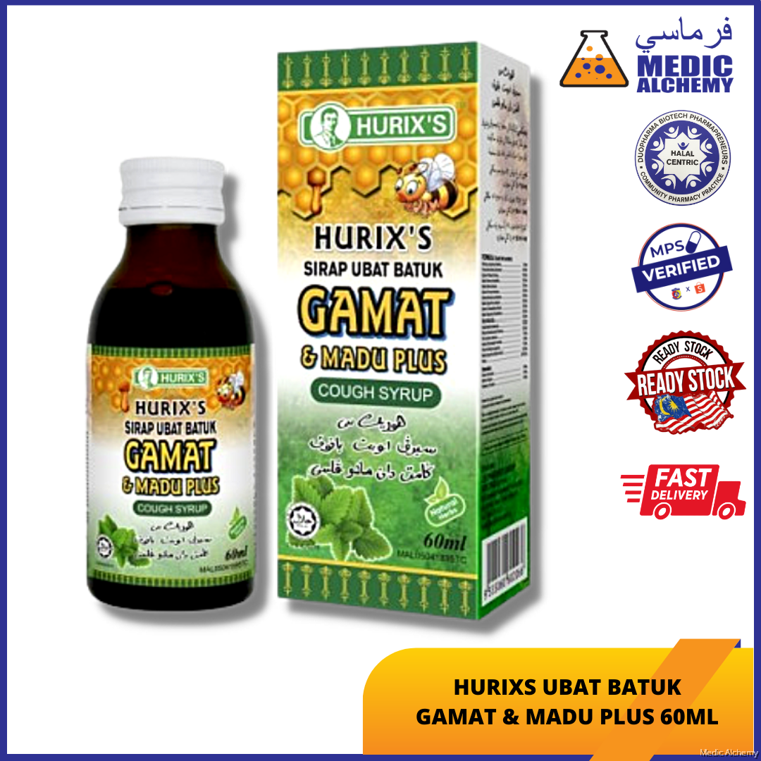 Hurix S Sirap Ubat Batuk Gamat Madu Plus 60ml