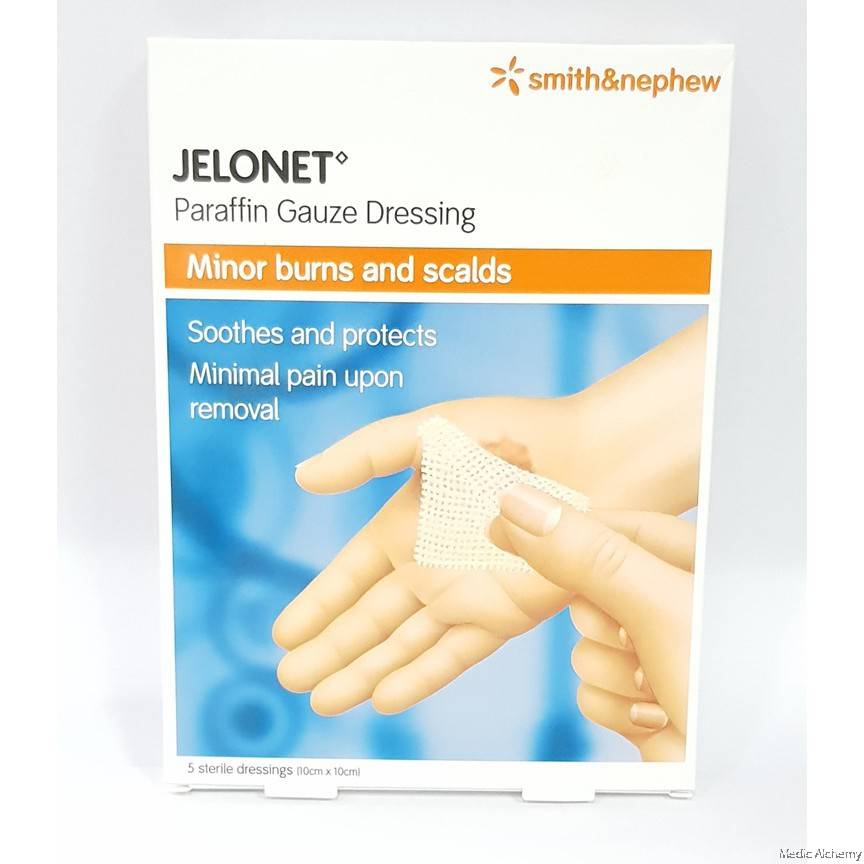 S&N PARAFFIN GAUZE DRESSING 10cm x 10cm (5's)